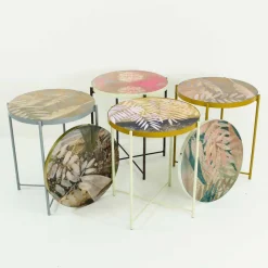 Viadurini Design Moderne Couchtische-Innen- oder Außen-Couchtisch mit Metallstruktur Made in Italy - Carim