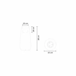 Myyour Gartenideen-Innen- oder Außenvase, Kunststoff-Pflanzgefäß 3 Abmessungen, 2 Stück - Pandora von