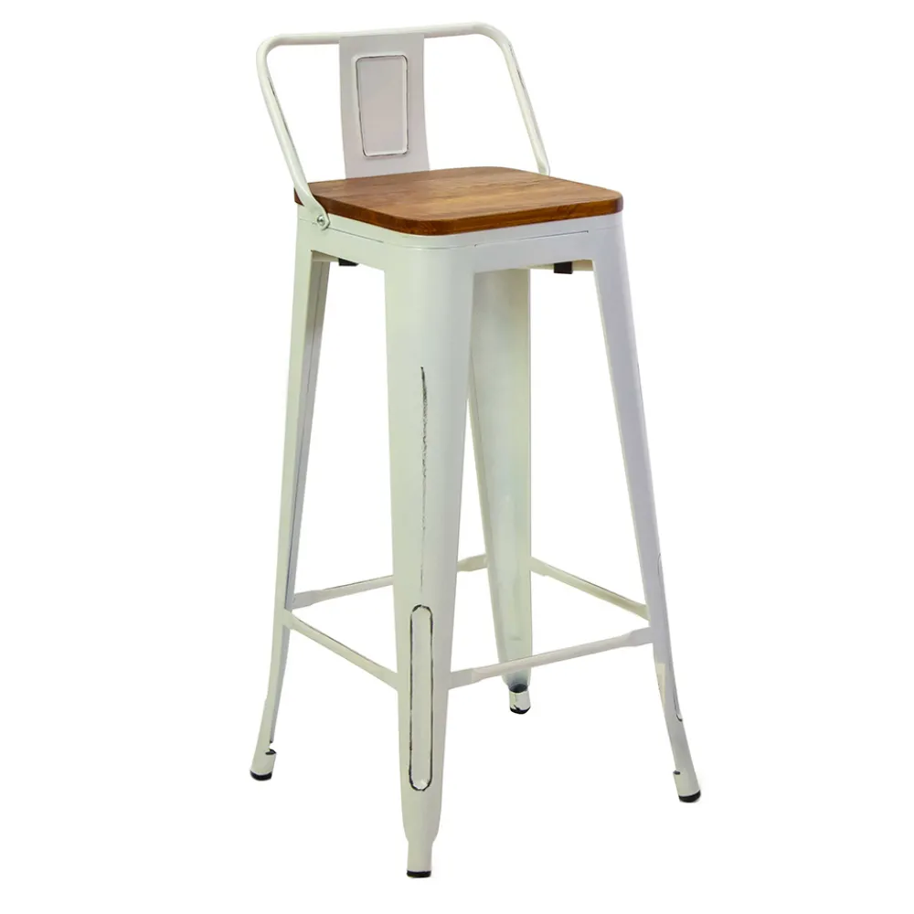 Viadurini in the Garden Outdoor Hocker-Innen- und Außenhocker aus Eisen und Holz - Schreibwaren