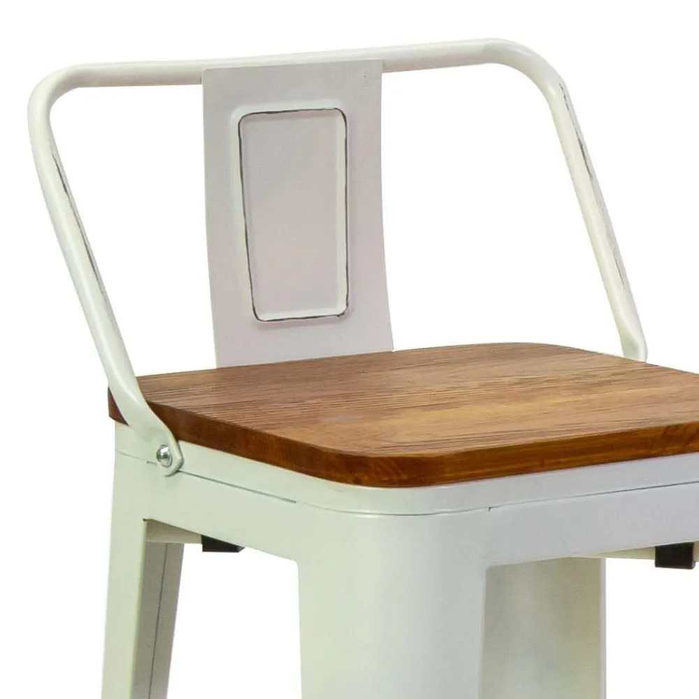 Viadurini in the Garden Outdoor Hocker-Innen- und Außenhocker aus Eisen und Holz - Schreibwaren