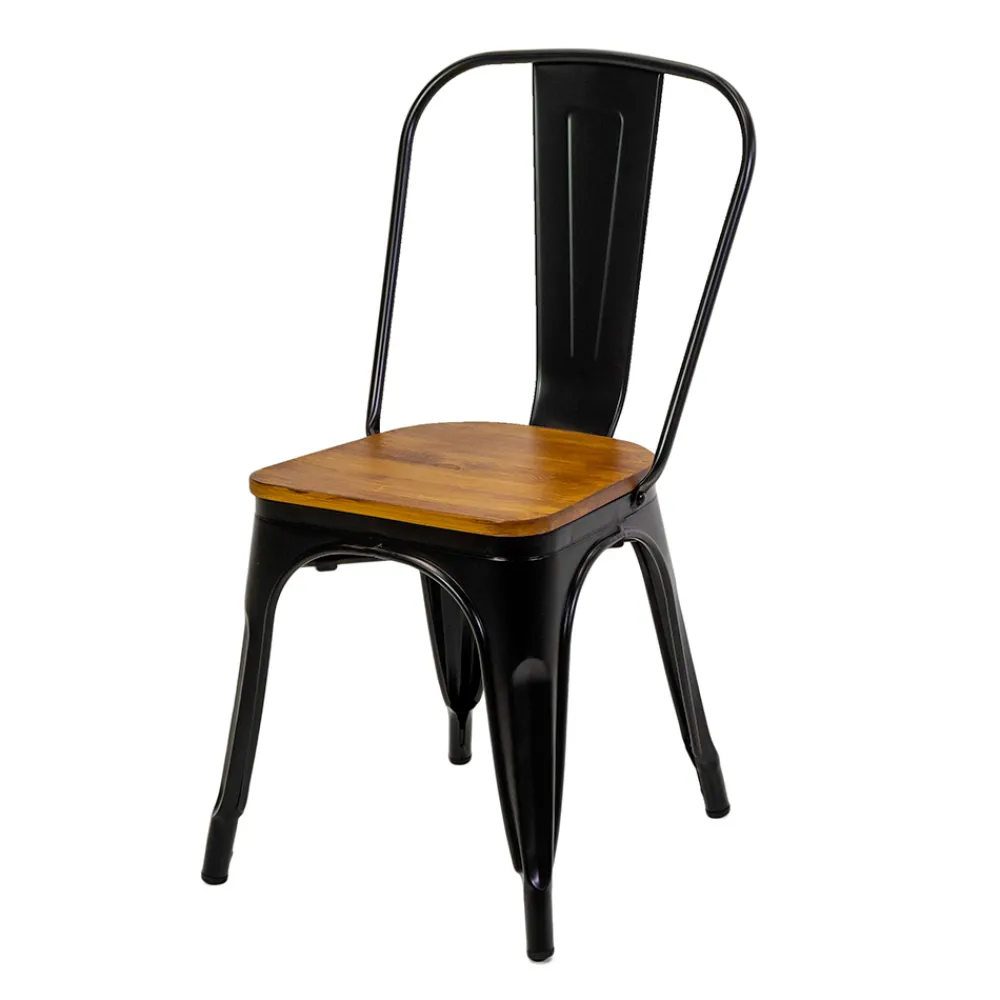 Viadurini in the Garden Gartenstühle Metall-Innen- und Außenstuhl aus Eisen und Holzsitz - Schreibwaren