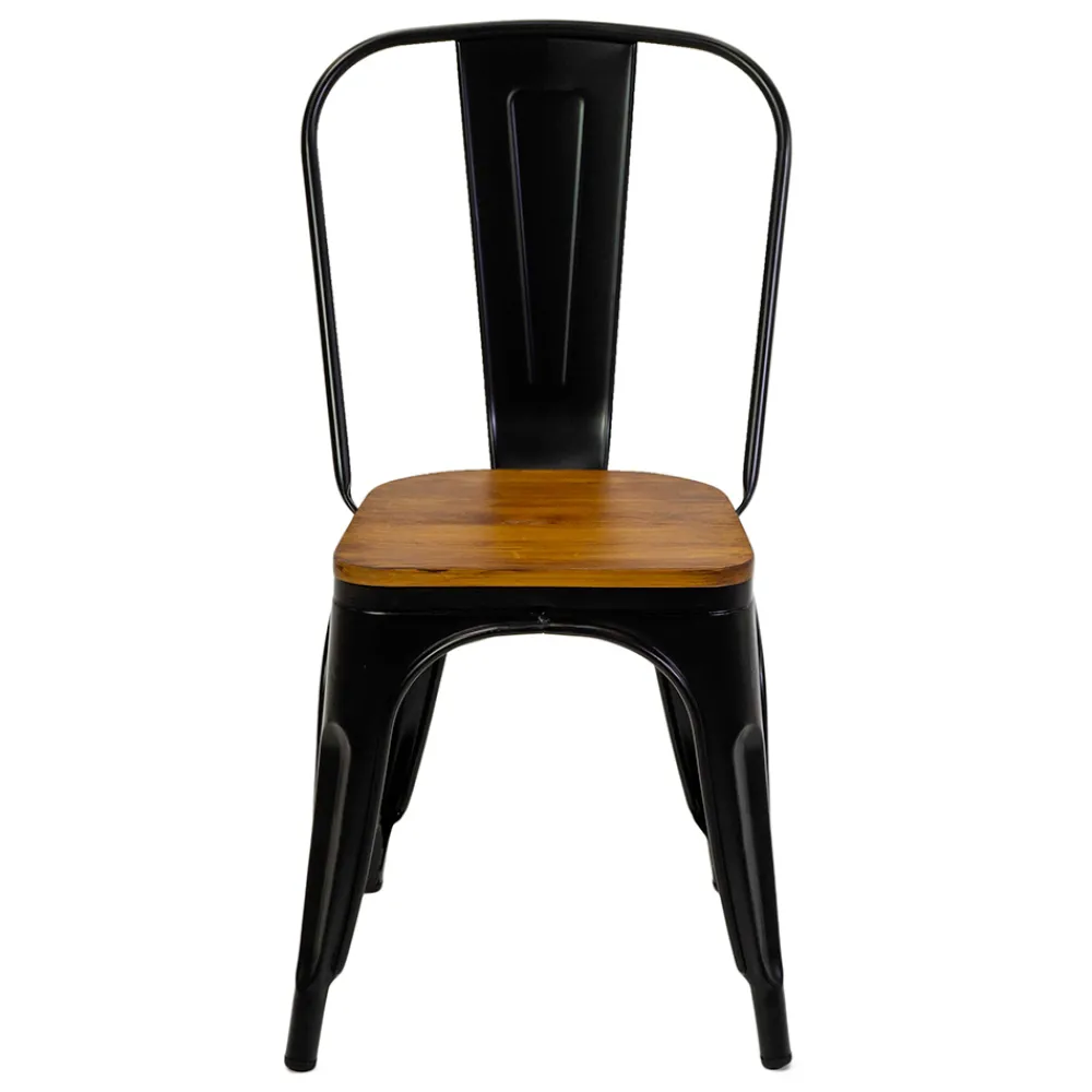 Viadurini in the Garden Gartenstühle Metall-Innen- und Außenstuhl aus Eisen und Holzsitz - Schreibwaren