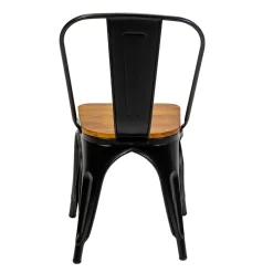 Viadurini in the Garden Gartenstühle Metall-Innen- und Außenstuhl aus Eisen und Holzsitz - Schreibwaren