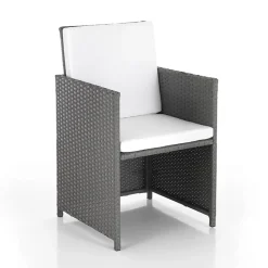 Viadurini in the Garden Gartentische Fest-Innen- und Außentisch mit 6 Stühlen mit verstellbarer Rückenlehne und 4 Hockern – Venir