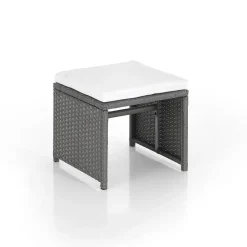 Viadurini in the Garden Gartentische Fest-Innen- und Außentisch mit 6 Stühlen mit verstellbarer Rückenlehne und 4 Hockern – Venir