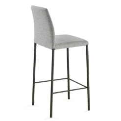 Viadurini Living Küchenhocker-Innenhocker aus Perlenstoff und schwarzen Beinen, hergestellt in Italien – Blumen