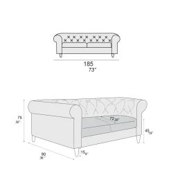 Viadurini Living Moderne Sofas-Innensofa in verschiedenen Größen erhältlich Made in Italy - Vivace