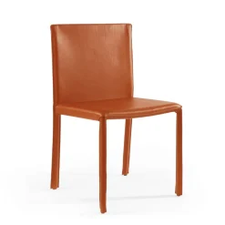 Viadurini Living Design Stühle-Innenstuhl mit gealtertem Vollnarbenleder bezogen, hergestellt in Italien – Schale