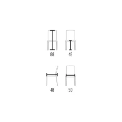 Viadurini Living Design Stühle-Innenstuhl mit gealtertem Vollnarbenleder bezogen, hergestellt in Italien – Schale