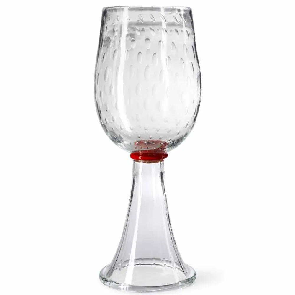 Viadurini Living Deko Vasen-Innenvase aus Muranoglas mit roten Details Made in Italy - Copernicus