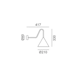 Viadurini Lighting Vintage Wandleuchten-Innenwandleuchte aus Graphen, hergestellt in Italien – Rain
