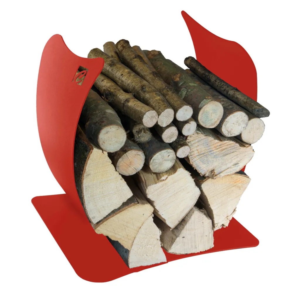 Viadurini Fire Design Kaminholzständer Aus Eisen Und Stahl-Interner Brennholzhalter aus lackiertem Stahl Made in Italy - Leopoldo