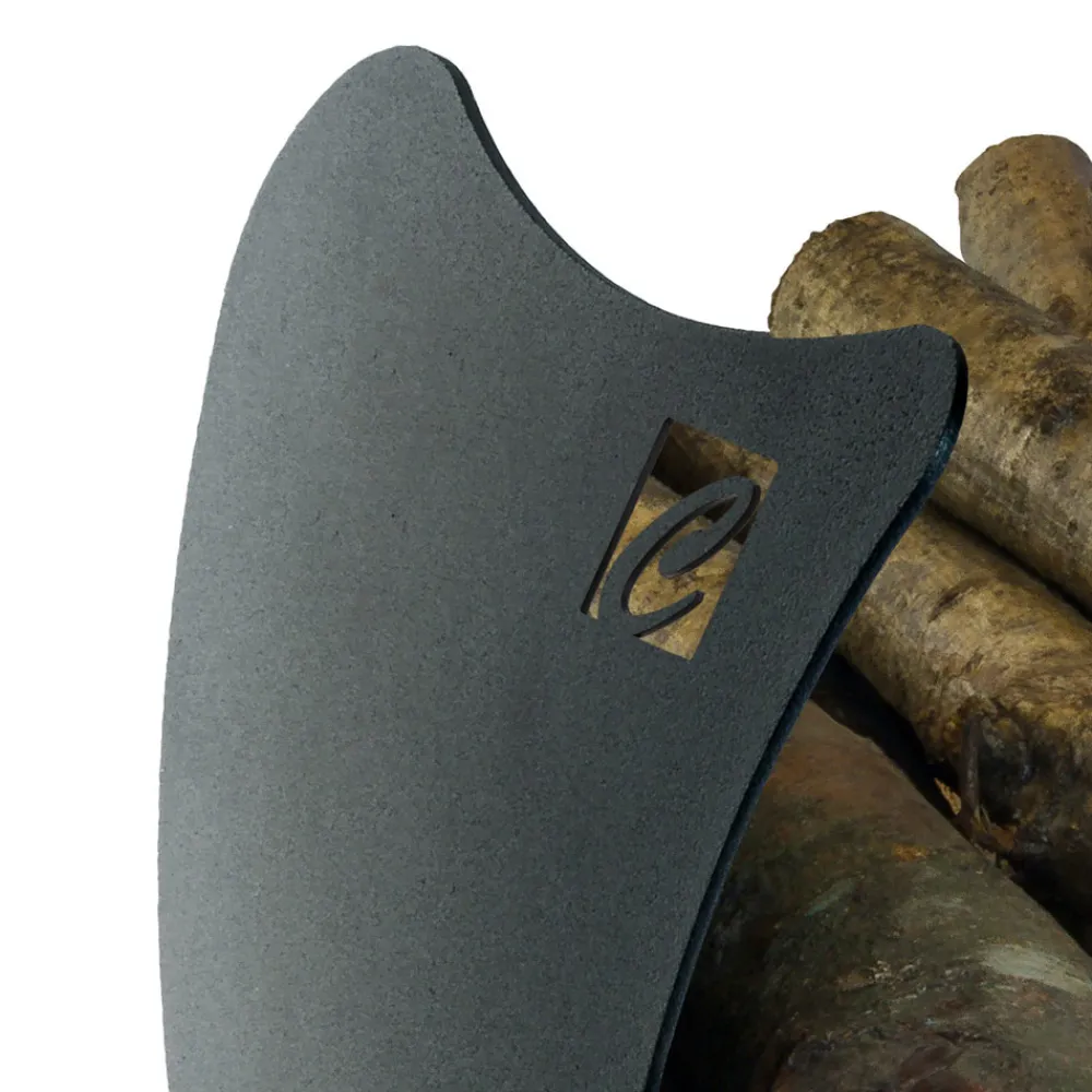 Viadurini Fire Design Kaminholzständer Aus Eisen Und Stahl-Interner Brennholzhalter aus lackiertem Stahl Made in Italy - Leopoldo