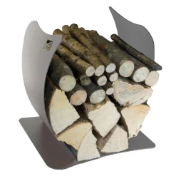 Viadurini Fire Design Kaminholzständer Aus Eisen Und Stahl-Interner Brennholzhalter aus lackiertem Stahl Made in Italy - Leopoldo