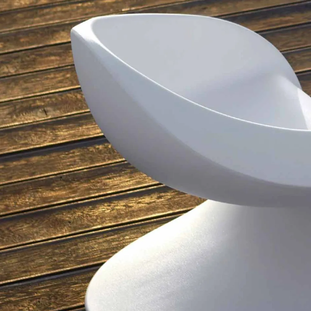 Myyour Sessel Kunststoff|Moderne Sessel-Interner oder externer Design-Sessel aus weißem Polyethylen - Petra von