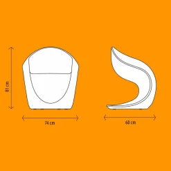 Myyour Sessel Kunststoff|Moderne Sessel-Interner oder externer Design-Sessel aus weißem Polyethylen - Petra von