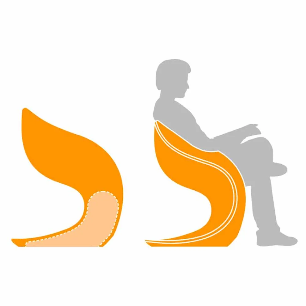 Myyour Sessel Kunststoff|Moderne Sessel-Interner oder externer Design-Sessel aus weißem Polyethylen - Petra von