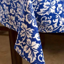 Viadurini by Marchi 1633 Tischdecken-Italienische handwerkliche Tischdecke 100% Leinen mit Handabdruck Unikat