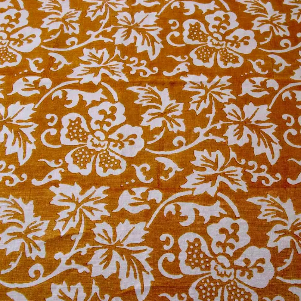 Viadurini by Marchi 1633 Tischdecken-Italienische handwerkliche Tischdecke 100% Leinen mit Handabdruck Unikat