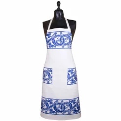 Viadurini by Marchi 1633 Küchen Schürzen-Italienische handwerkliche Schürze aus handbedrucktem Einzelstück aus Leinen - Viadurini von Marchi