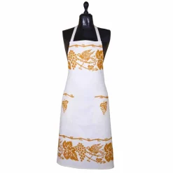 Viadurini by Marchi 1633 Küchen Schürzen-Italienische handwerkliche Schürze aus handbedrucktem Einzelstück aus Leinen - Viadurini von Marchi