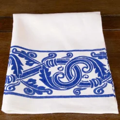 Viadurini by Marchi 1633 Geschirrtücher - Küchenhandtücher-Italienisches handgefertigtes Leinengeschirrtuch mit handbedruckter Zeichnung