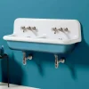Viadurini Bathroom Vintage Waschbecken|Farbige Waschbecken-Jack Vintage Doppelwaschbecken aus Keramik an der Wand