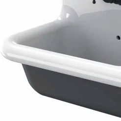 Viadurini Bathroom Vintage Waschbecken|Farbige Waschbecken-Jack Vintage Doppelwaschbecken aus Keramik an der Wand