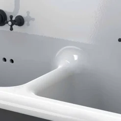 Viadurini Bathroom Vintage Waschbecken|Farbige Waschbecken-Jack Vintage Doppelwaschbecken aus Keramik an der Wand