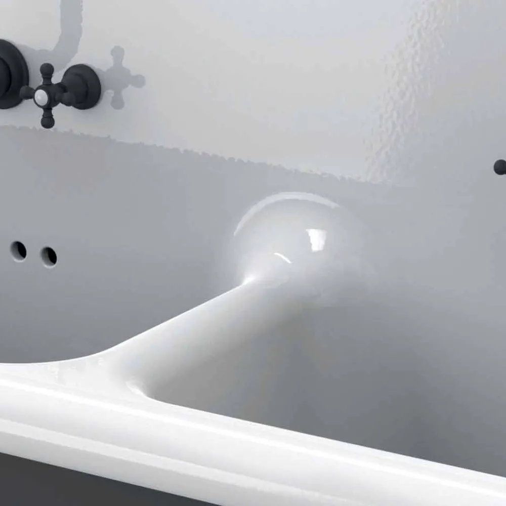 Viadurini Bathroom Vintage Waschbecken|Farbige Waschbecken-Jack Vintage Doppelwaschbecken aus Keramik an der Wand