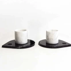 Viadurini Kitchen Tee Set Und Kaffee Set-Kaffeeservice aus Carrara-Marmor und modernem Marquinia Made in Italy - Gardasee