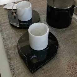 Viadurini Kitchen Tee Set Und Kaffee Set-Kaffeeservice aus Carrara-Marmor und modernem Marquinia Made in Italy - Gardasee