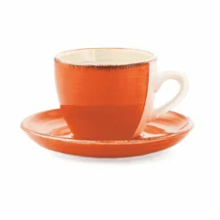 Viadurini Kitchen Tee Set Und Kaffee Set-Kaffeetassen mit Untertasse aus farbigem handbemaltem Steinzeug 12 Stück - Abruzzen