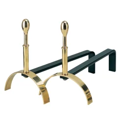 Viadurini Fire Design Feuerbock-Kaminböcke aus Messing, Höhe 30 cm, hergestellt in Italien – Wolf