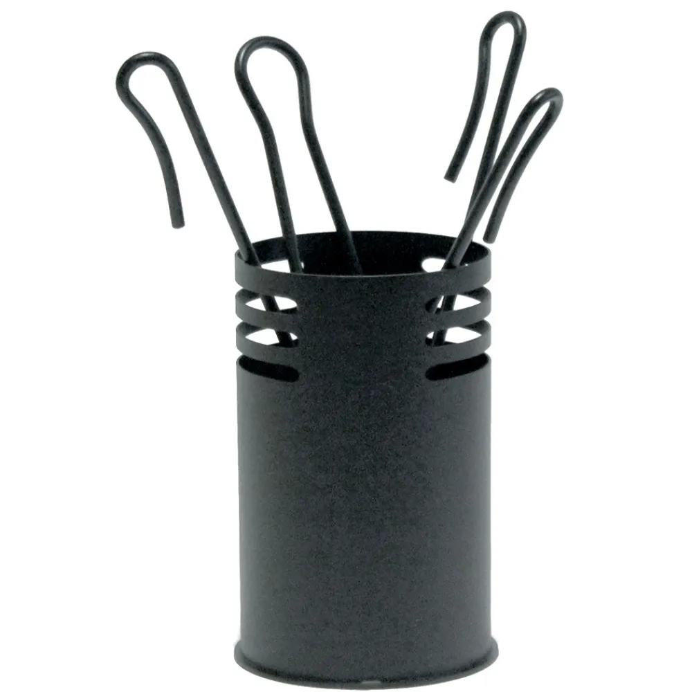 Viadurini Fire Design Kaminbesteck-Kaminbesteckhalter mit 4 Metallwerkzeugen, hergestellt in Italien – Baobab