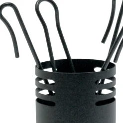 Viadurini Fire Design Kaminbesteck-Kaminbesteckhalter mit 4 Metallwerkzeugen, hergestellt in Italien – Baobab