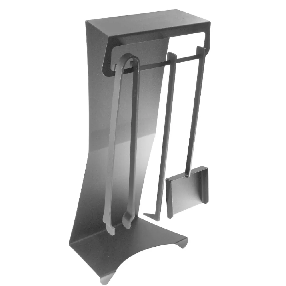 Viadurini Fire Design Kaminbesteck-Kaminzubehör aus lackiertem Stahl Made in Italy 3 Stück - Virgil