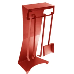 Viadurini Fire Design Kaminbesteck-Kaminzubehör aus lackiertem Stahl Made in Italy 3 Stück - Virgil