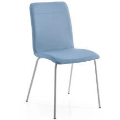 Viadurini Living Moderne Stühle-Küchen- oder Wohnzimmerstuhl im Design aus farbigem Kunstleder und Metall – Hermine