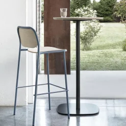 Viadurini Living Küchenhocker-Küchenhocker aus Eichenholz und Metall Made in Italy 2 Stück - Saffia