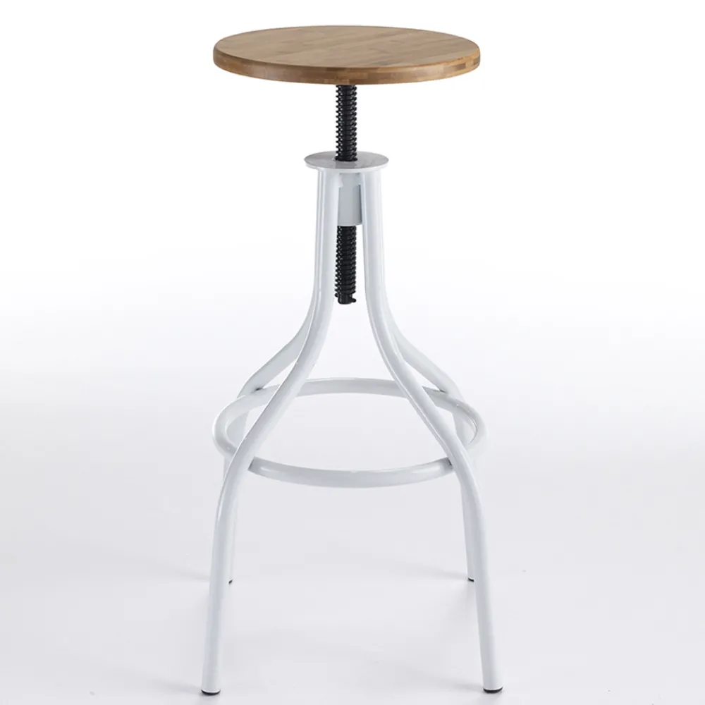 Viadurini Living Küchenhocker-Küchenhocker aus Eichenholz mit Metallstruktur - Salvo