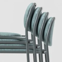 Viadurini Living Küchenhocker-Küchenhocker aus Stoff und Metall Made in Italy 2 Stück - Sangria