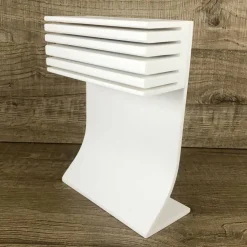 Viadurini Kitchen Küchenzubehör-Küchenmesserhalter aus weißem Corian Made in Italy Design - Ivanova