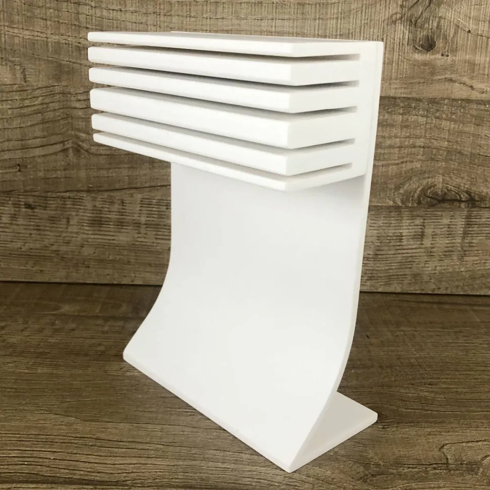 Viadurini Kitchen Küchenzubehör-Küchenmesserhalter aus weißem Corian Made in Italy Design - Ivanova