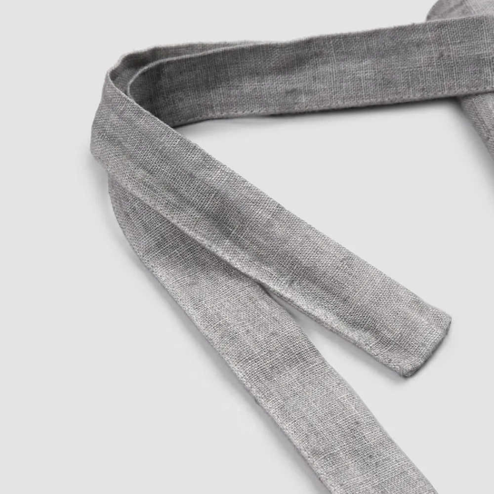 Viadurini Textile Küchen Schürzen-Küchenschürze in Anthrazitgrau Leinen Low Model mit Pocket - Flick