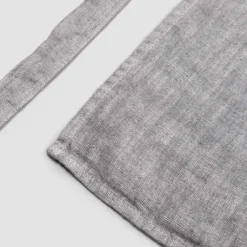 Viadurini Textile Küchen Schürzen-Küchenschürze in Anthrazitgrau Leinen Low Model mit Pocket - Flick