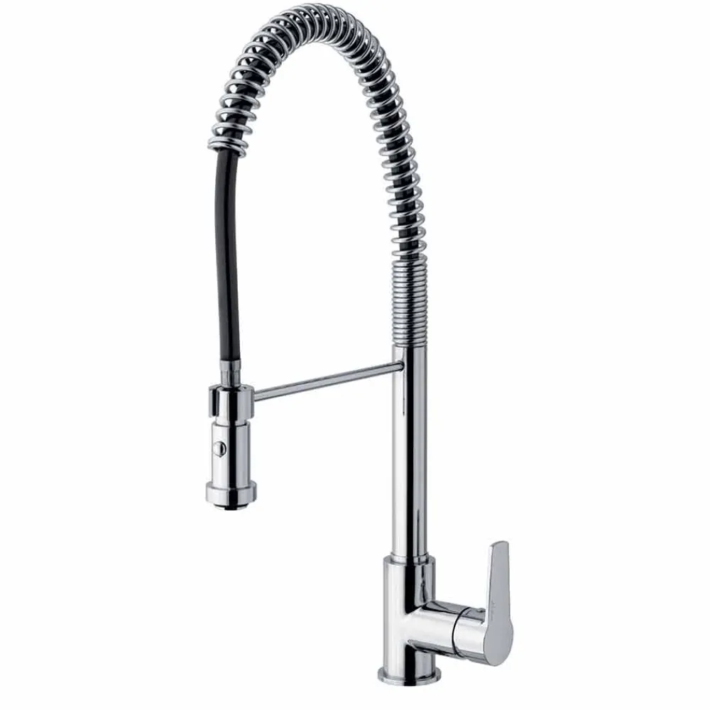 Viadurini Taps Küchenarmaturen-Küchenspülenmischer mit verstellbarem Messingrohr Made in Italy - Cory