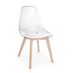 Viadurini Living Moderne Stühle-Küchenstuhl aus Buchenholz und Polycarbonat Design 4-teilig - Pisy