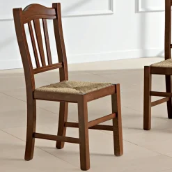 Viadurini Living Klassische Stühle-Küchenstuhl aus Buchenholz und Stroh Italienisches klassisches Design - Hegel