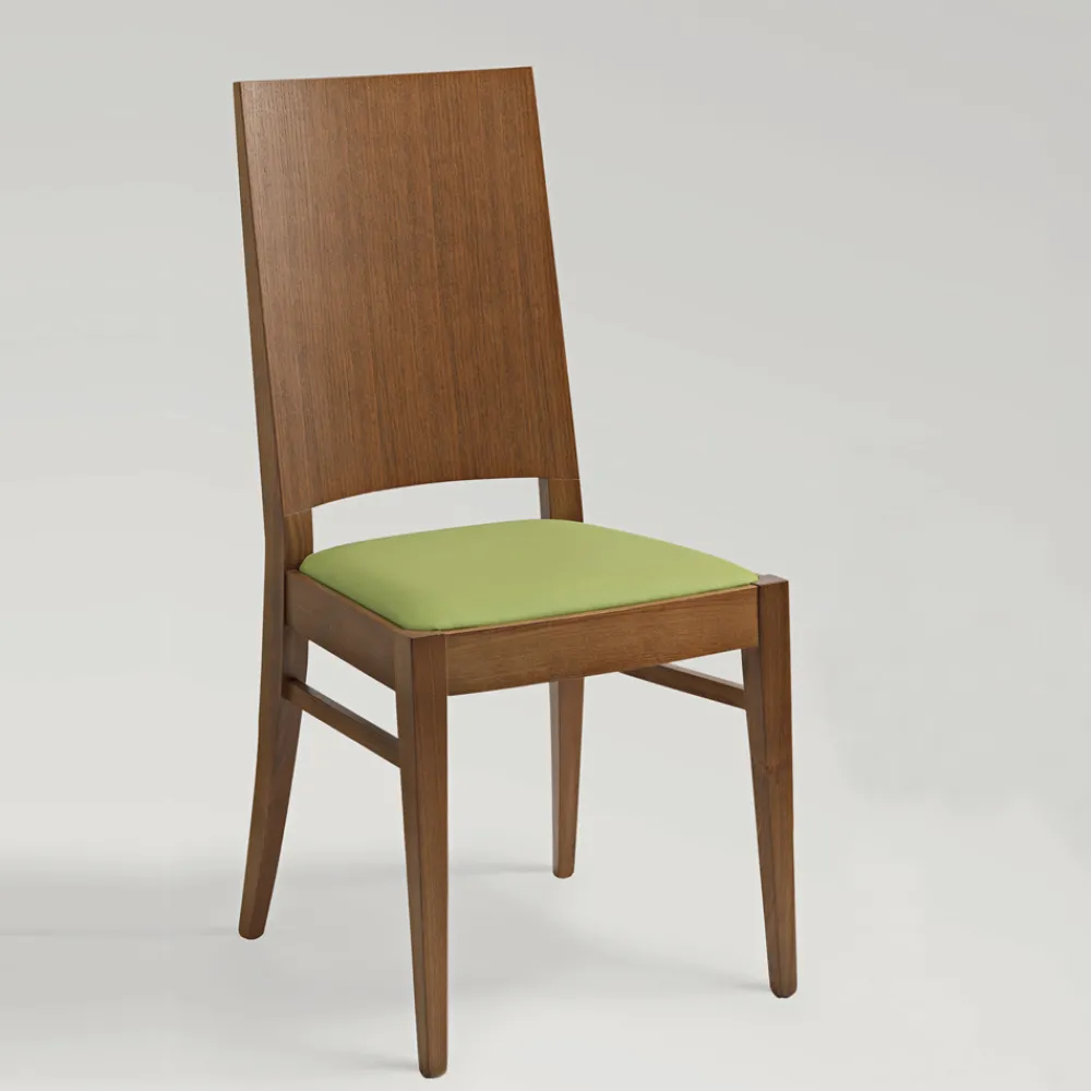 Viadurini Living Klassische Stühle-Küchenstuhl aus Buchenholz und Sitzfläche aus Kunstleder - Florent